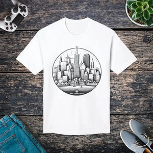 San Francisco City Skyline Cotton Tee Women’s Fashion - Dipaliz - White / s - T-shirts