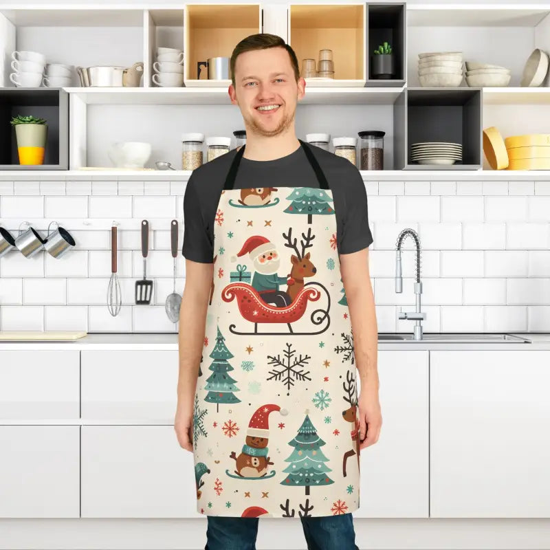 Festive Spirit with Santa Apron Tie-back!