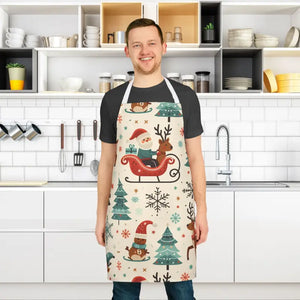 Santa Adventure Apron - Festive Kitchen Wear - Dipaliz - Aprons