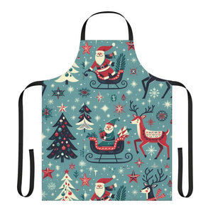 Festive Santa Claus Apron with Sewn-in Care Label - Dipaliz - Aprons