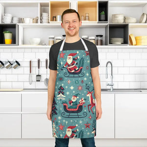Festive Santa Claus Apron with Sewn-in Care Label - Dipaliz - Aprons