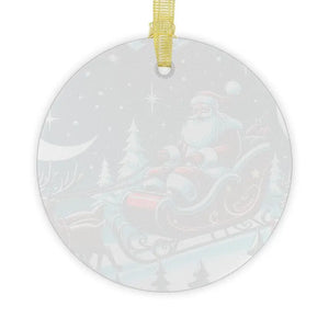 Santa Claus Glass Ornaments with Beveled Edges - Dipaliz - Holiday