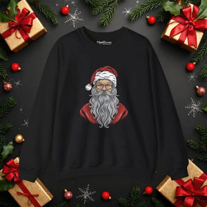 Santa Claus Crewneck Sweatshirt - Festive Holiday Apparel - Dipaliz - s / Black - Sweatshirts