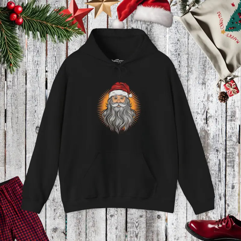 Cozy Santa Unisex Heavy Blend™ Hooded Sweatshirt - Black / s Hoodie