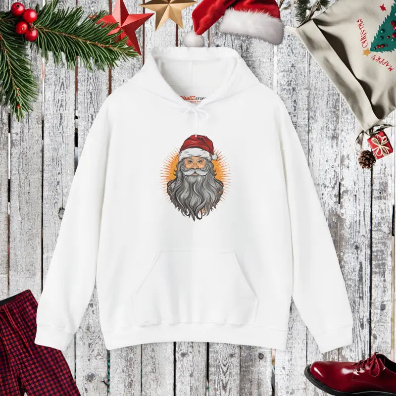 Cozy Santa Unisex Heavy Blend™ Hooded Sweatshirt - White / s Hoodie