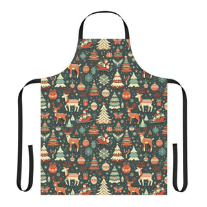 Festive Reindeer Christmas Apron - Rudolph Holiday - Dipaliz - Aprons