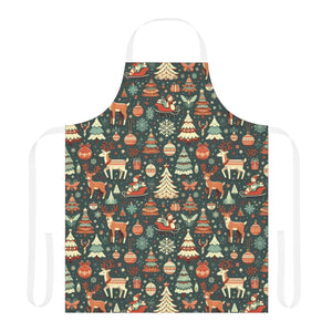 Festive Reindeer Christmas Apron - Rudolph Holiday - Dipaliz - Aprons