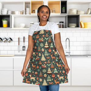 Festive Reindeer Christmas Apron - Rudolph Holiday - Dipaliz - Aprons