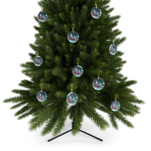 Santa Claus Glass Ornaments – Beveled Edges - Dipaliz - Holiday