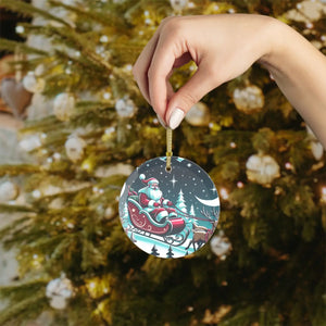 Santa Claus Glass Ornaments – Beveled Edges - Dipaliz - Holiday