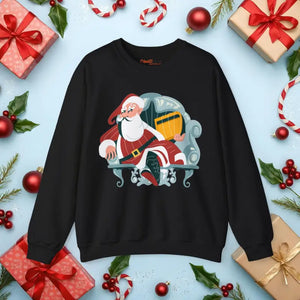 Cozy Santa Unisex Heavy Blend Crewneck Sweatshirt - Dipaliz - s / Black - Sweatshirts