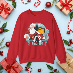 Cozy Santa Unisex Heavy Blend Crewneck Sweatshirt - Dipaliz - s / Red - Sweatshirts
