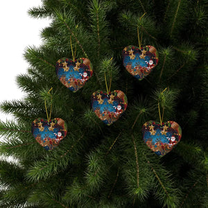 Santa Sledge Ornaments - Stylish Ceramic Holiday Decor - Dipaliz