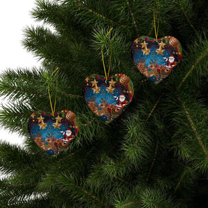 Santa Sledge Ornaments - Stylish Ceramic Holiday Decor - Dipaliz