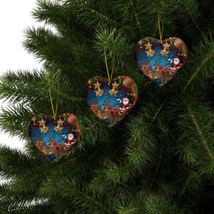 Stylish Santa Sledge – Ceramic Christmas Ornaments - Dipaliz - Holiday