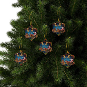 Stylish Santa Sledge – Ceramic Christmas Ornaments - Dipaliz - Holiday