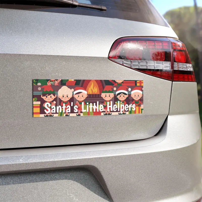 Festive Car Magnets: Santa’s Little Helpers on the Go! - 10’’ × 3’’ / Rectangle / 1 Pc Home Decor