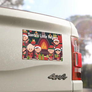 Car Magnets Santas Little Helpers Festive Holiday Decor Dipaliz - Vehicle