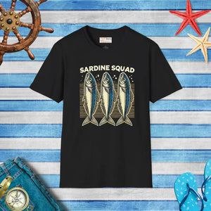 Sardine Squad Unisex Softstyle Tee - Everyday Elegance - Dipaliz - Black / s - T-shirts