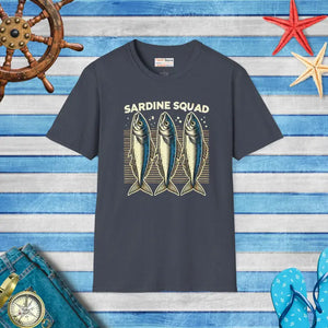 Sardine Squad Unisex Softstyle Tee - Everyday Elegance - Dipaliz - Heather Navy / s - T-shirts