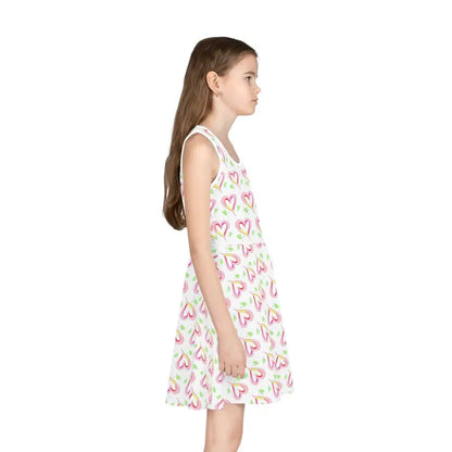 Turn Heads in a Sassy Pink Hearts Sleeveless Sundress - All Over Prints