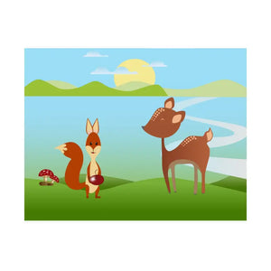 Cartoon Animal Satin Posters Premium 210gsm Quality Art - Dipaliz - 14″ x 11″ - Prints & Visual Artwork