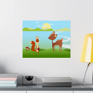 Cartoon Animal Satin Posters Premium 210gsm Quality Art - Dipaliz - Prints & Visual Artwork