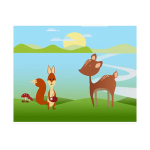 Cartoon Animal Satin Posters Premium 210gsm Quality Art - Dipaliz - 20″ x 16″ - Prints & Visual Artwork