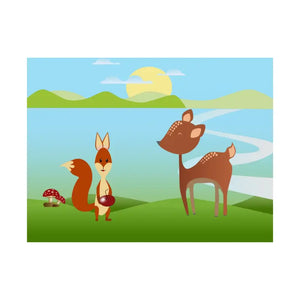 Cartoon Animal Satin Posters Premium 210gsm Quality Art - Dipaliz - 24″ x 18″ - Prints & Visual Artwork