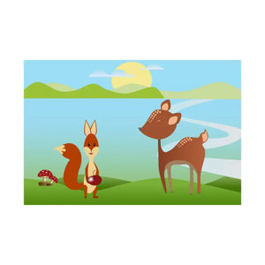 Cartoon Animal Satin Posters Premium 210gsm Quality Art - Dipaliz - 30″ x 20″ - Prints & Visual Artwork