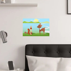 Cartoon Animal Satin Posters Premium 210gsm Quality Art - Dipaliz - Prints & Visual Artwork