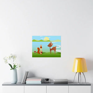 Cartoon Animal Satin Posters Premium 210gsm Quality Art - Dipaliz - Prints & Visual Artwork