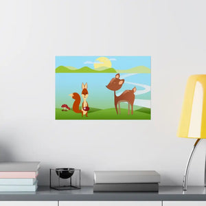 Cartoon Animal Satin Posters Premium 210gsm Quality Art - Dipaliz - Prints & Visual Artwork