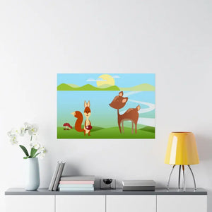 Cartoon Animal Satin Posters Premium 210gsm Quality Art - Dipaliz - Prints & Visual Artwork