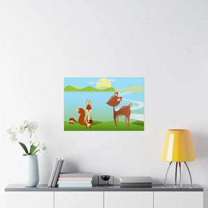 Cartoon Animal Satin Posters Premium 210gsm Quality Art - Dipaliz - Prints & Visual Artwork
