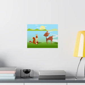 Cartoon Animal Satin Posters Premium 210gsm Quality Art - Dipaliz - Prints & Visual Artwork