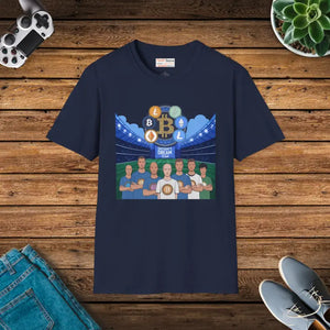 Satoshi Dream Team Bitcoin Unisex Tee - Softstyle Crypto Shirt - Dipaliz - Navy / s - T-shirts
