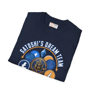 Soft Cotton Unisex Crypto Tee Satoshi Dream Team Design Dipaliz - T-shirts