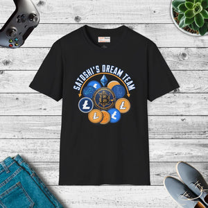 Soft Cotton Unisex Crypto Tee Satoshi Dream Team Design Dipaliz - T-shirts
