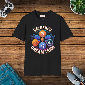 Satoshi Dream Team Unisex Tee - Crypto Vibes Statement Shirt - Dipaliz - Black / s - T-shirts