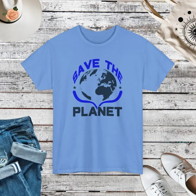 Earth Day Unisex Deluxe Tee - Wear for the Planet - Carolina Blue / s T-shirt