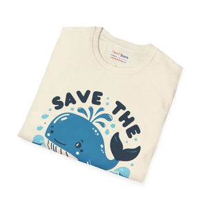 T-shirt - Whales Unisex Softstyle Tee - Eco Marine Conservation - Dipaliz