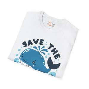 T-shirt - Whales Unisex Softstyle Tee - Eco Marine Conservation - Dipaliz