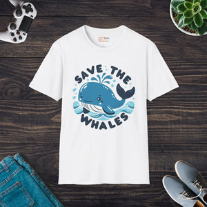 Eco-friendly Whales Unisex Softstyle Tee - Dipaliz - T-shirts - s