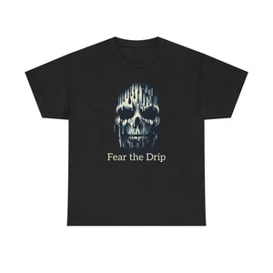Spooky Halloween Mask Heavy Cotton Tee Fear the Drip - Dipaliz - T-shirts
