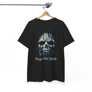 Spooky Halloween Mask Heavy Cotton Tee Fear the Drip - Dipaliz - T-shirts