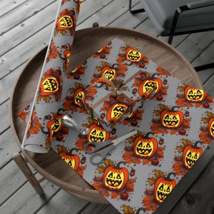Scary Halloween Pumpkin Gift Wrap Papers - Spooky Design - Dipaliz - Wrapping Paper