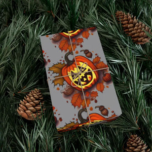 Scary Halloween Pumpkin Gift Wrap Papers - Spooky Design - Dipaliz - Wrapping Paper