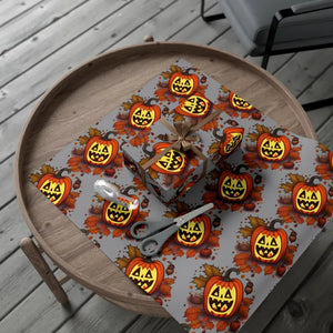 Scary Halloween Pumpkin Gift Wrap Papers - Spooky Design - Dipaliz - Wrapping Paper