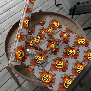 Scary Halloween Pumpkin Gift Wrap Papers - Spooky Design - Dipaliz - Wrapping Paper